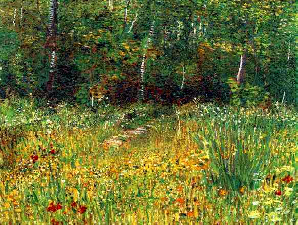 Картина Ван Гога Парк в Аньер-сюр-Сен весной 1887